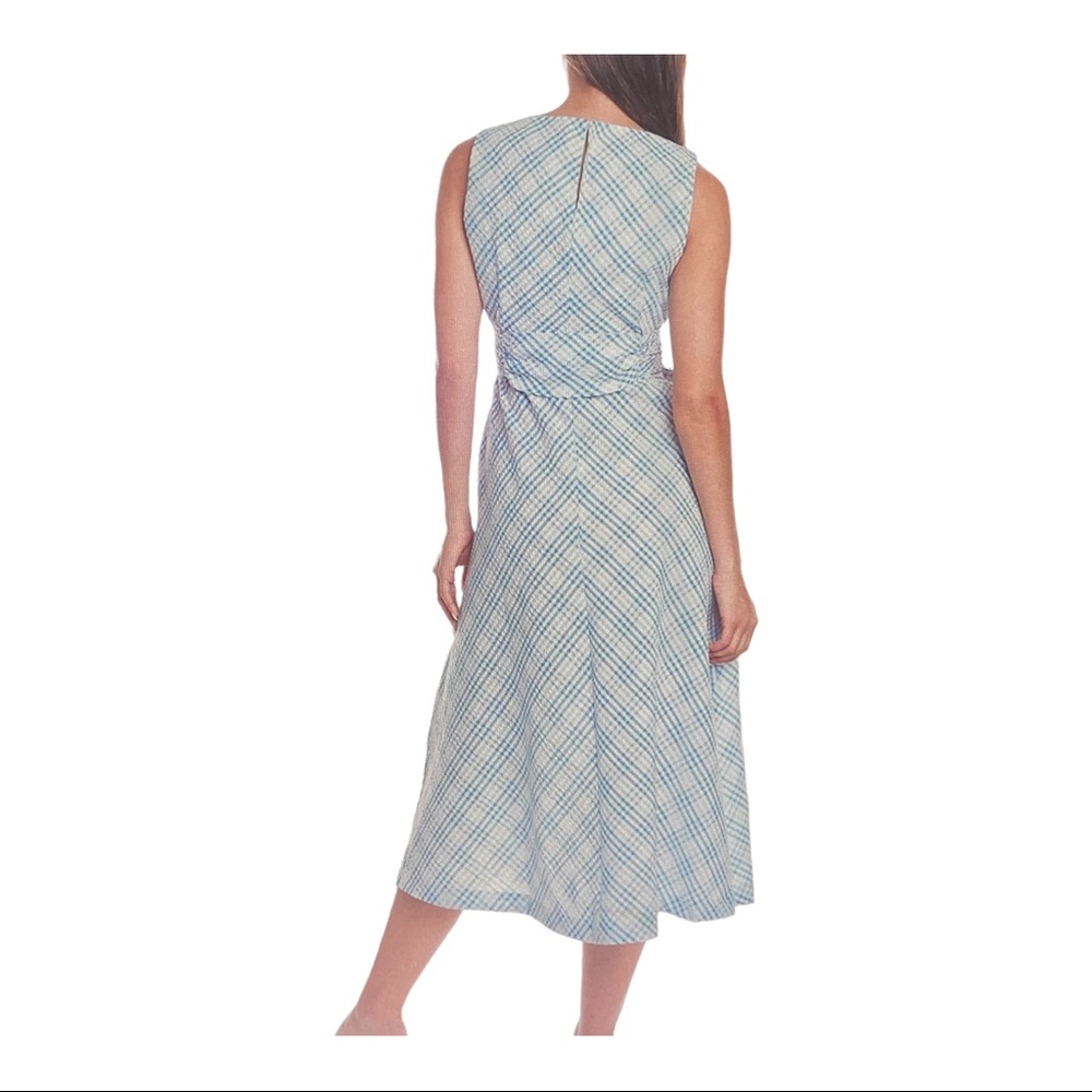 Anne Klein Seersucker Midi Dress Women's Size 6 - Picture 2 of 13